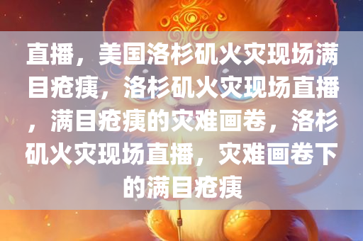 直播，美国洛杉矶火灾现场满目疮痍，洛杉矶火灾现场直播，满目疮痍的灾难画卷，洛杉矶火灾现场直播，灾难画卷下的满目疮痍