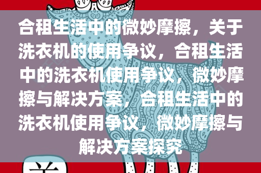 合租生活中的微妙摩擦，关于洗衣机的使用争议，合租生活中的洗衣机使用争议，微妙摩擦与解决方案，合租生活中的洗衣机使用争议，微妙摩擦与解决方案探究