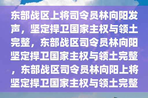 东部战区上将司令员林向阳发声，坚定捍卫国家主权与领土完整，东部战区司令员林向阳坚定捍卫国家主权与领土完整，东部战区司令员林向阳上将坚定捍卫国家主权与领土完整
