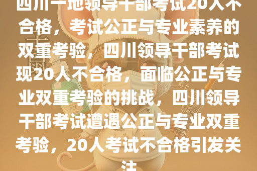 四川一地领导干今晚必出三肖2025_2025新澳门精准免费提供·精确判断部考试20人不合格，考试公正与专业素养的双重考验，四川领导干部考试现20人不合格，面临公正与专业双重考验的挑战，四川领导干部考试遭遇公正与专业双重考验，20人考试不合格引发关注