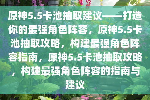 原神5.5卡池抽取建议——打造你的最强角色阵容，原神5.5卡池抽取攻略，构建最强角色阵容指南，原神5.5卡池抽取攻略，构建最强角色阵容的指南与建议