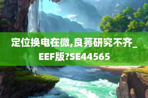 定位换电在微,良莠研究不齐_EEF版?SE44565