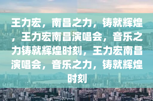 王力宏，南昌之力，铸就辉煌，王力宏南昌演唱会，音乐之力铸就辉煌时刻，王力宏南昌演唱会，音乐之力，铸就辉煌时刻