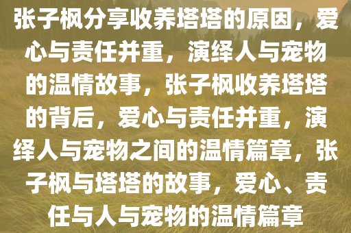 张子枫分享收养塔塔的原因，爱心与责任并重，演绎人与宠物的温情故事，张子枫收养塔塔的背后，爱心与责任并重，演绎人与宠物之间的温情篇章，张子枫与塔塔的故事，爱心、责任与人与宠物的温情篇章