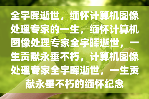 全宇晖逝世，缅怀计算机图像处理专家的一生，缅怀计算机图像处理专家全宇晖逝世，一生贡献永垂不朽，计算机图像处理专家全宇晖逝世，一生贡献永垂不朽的缅怀纪念