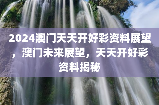 2024澳门天天开好彩资料展望，澳门未来展望，天天开好彩资料揭秘，澳门未来展望，天天开好彩资料揭秘与预测