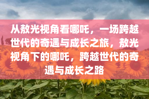 从敖光视角看哪吒，一场跨越世代的奇遇与成长之旅，敖光视角下的哪吒，跨越世代的奇遇与成长之路，敖光视角下的哪吒，跨越世代的成长与奇遇之旅