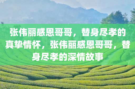 张伟丽感恩哥哥，替身尽孝的真挚情怀，张伟丽感恩哥哥，替身尽孝的深情故事