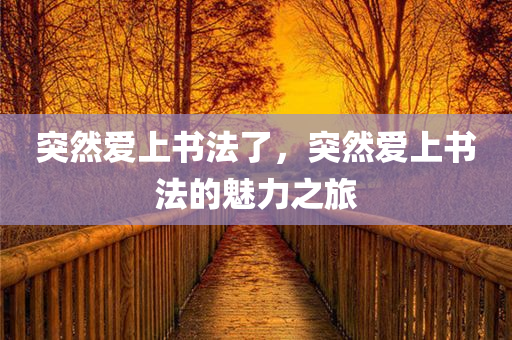 突然爱上书法了，突然爱上书法的魅力之旅，突然爱上书法的魅力之旅探索之旅