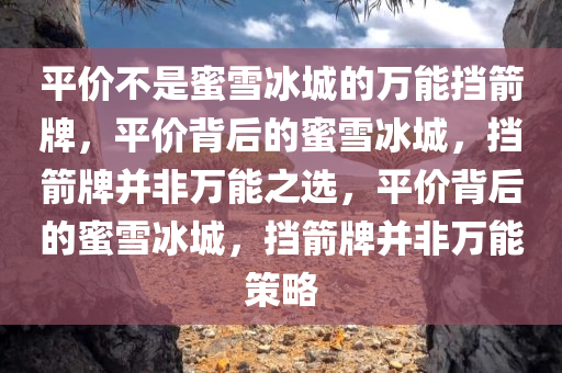 平价不是蜜雪冰城的万能挡箭牌，平价背后的蜜雪冰城，挡箭牌并非万能之选，平价背后的蜜雪冰城，挡箭牌并非万能策略
