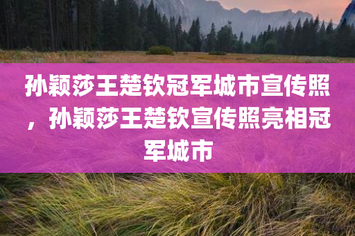 孙颖莎王楚钦冠军城市宣传照，孙颖莎王楚钦宣传照亮相冠军城市，孙颖莎王楚钦冠军城市宣传照亮相，照亮荣耀时刻！