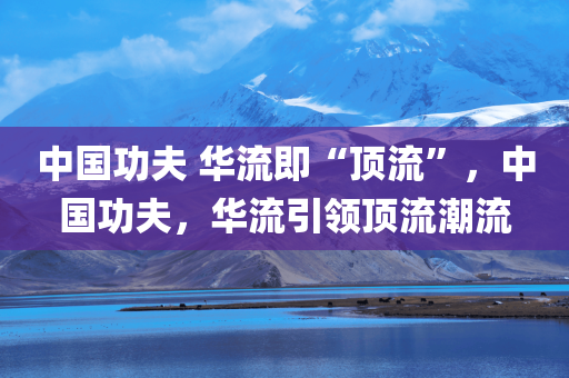 中国功夫 华流即“顶流”，中国功夫，华流引领顶流潮流，中国功夫引领华流潮流，成为顶流文化代表