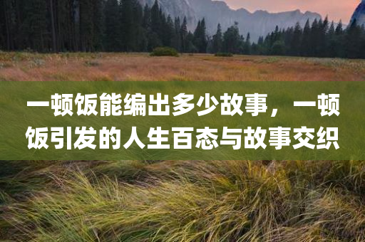 一顿饭能编出多少故事，一顿饭引发的人生百态与故事交织，一顿饭中的百态人生与故事交织