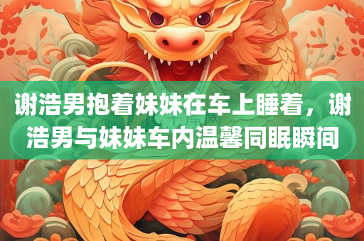谢浩男抱着妹妹在车上睡着，谢浩男与妹妹车内温馨同眠瞬间，谢浩男与妹妹车内温馨同眠瞬间，兄妹情深甜睡时分