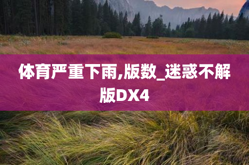 体育严重下雨,版数_迷惑不解版DX4