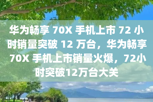 华为畅享 70X 手机上市 72 小时销量突破 12 万台，华为畅享 70X 手机上市销量火爆，72小时突破12万台大关，华为畅享 70X 手机上市72小时销量破纪录，突破12万台大关火爆热销