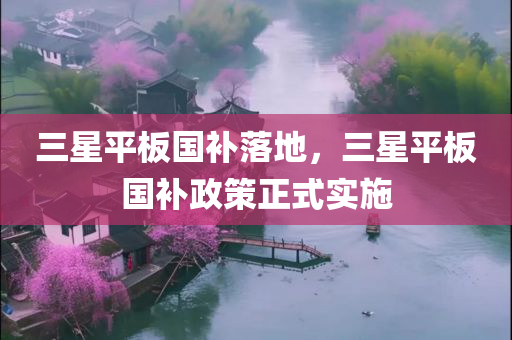 三星平板国补落地，三星平板国补政策正式实施，三星平板国补政策正式实施，国家补贴落地助力三星平板发展