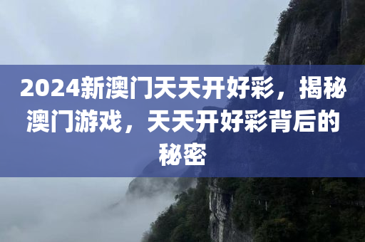 2024新澳门天天开好彩，揭秘澳门游戏，天天开好彩背后的秘密，揭秘澳门游戏，天天开好彩背后的秘密与策略分析