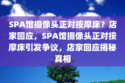 SPA馆摄像头正对按摩床？店家回应，SPA馆摄像头正对按摩床引发争议，店家回应揭秘真相，SPA馆摄像头引发争议，店家回应揭秘摄像头与按摩床之间的真相
