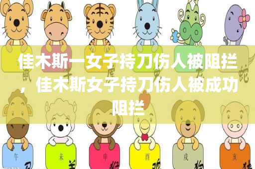 佳木斯一女子持刀伤人被阻拦，佳木斯女子持刀伤人被成功阻拦，佳木斯女子持刀伤人事件，成功阻拦避免更多伤害
