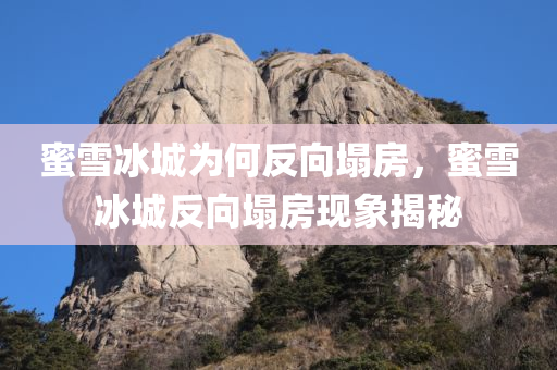 蜜雪冰城为何反向塌房，蜜雪冰城反向塌房现象揭秘