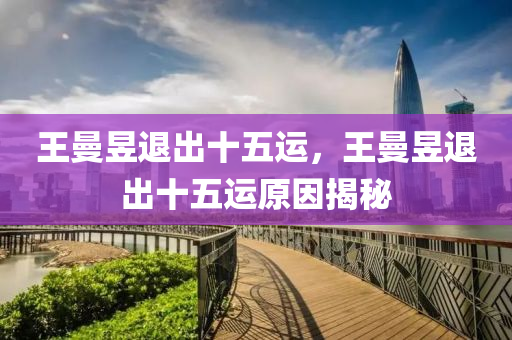 王曼昱退出十五运，王曼昱退出十五运原因揭秘