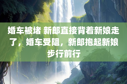 婚车被堵 新郎直接背着新娘走了，婚车受阻，新郎抱起新娘步行前行，婚车受阻，新郎抱起新娘步行前行，婚礼现场上演浪漫瞬间