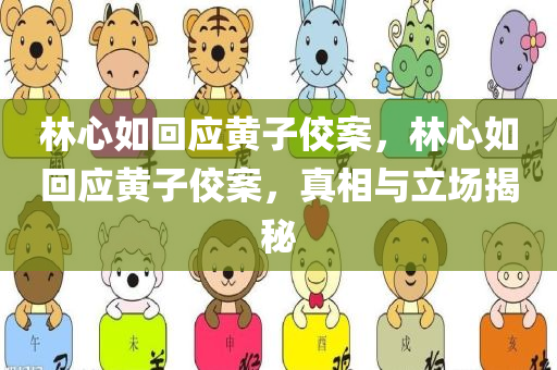 林心如回应黄子佼案，林心如回应黄子佼案，真相与立场揭秘，林心如回应黄子佼案，真相与立场揭秘，揭示事件真相