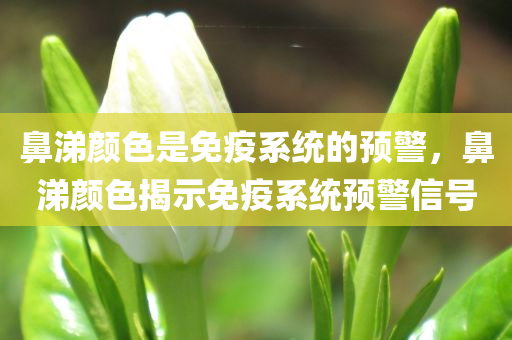 鼻涕颜色是免疫系统的预警，鼻涕颜色揭示免疫系统预警信号，鼻涕颜色揭示免疫系统预警信号，健康预警从鼻涕开始