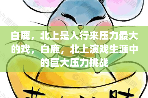 白鹿，北上是入行来压力最大的戏，白鹿，北上演戏生涯中的巨大压力挑战，白鹿，北上演艺之路上的巨大压力挑战