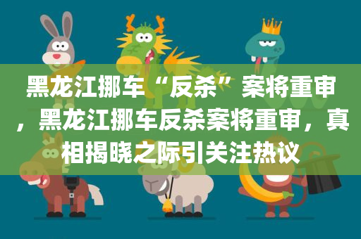黑龙江挪车“反杀”案将重审，黑龙江挪车反杀案将重审，真相揭晓之际引关注热议，黑龙江挪车反杀案重审在即，真相揭晓引发广泛关注热议