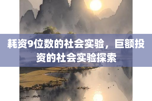 耗资9位数的社会实验，巨额投资的社会实验探索，巨额投资的社会实验探索之旅