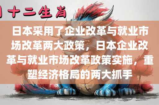 日本采用了企业改革与就业市场改革两大政策，日本企业改革与就业市场改革政策实施，重塑经济格局的两大抓手