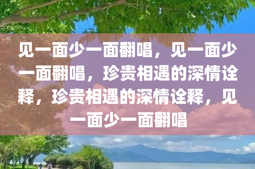 见一面少一面翻唱，见一面少一面翻唱，珍贵相遇的深情诠释，珍贵相遇的深情诠释，见一面少一面翻唱