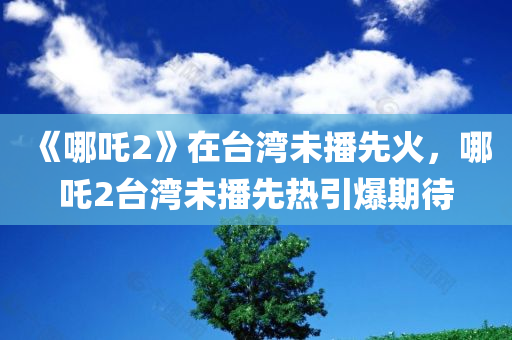 《哪吒2》在台湾未播先火，哪吒2台湾未播先热引爆期待