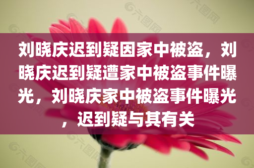 刘晓庆迟到疑因家中被盗，刘晓庆迟到疑遭家中被盗事件曝光，刘晓庆家中被盗事件曝光，迟到疑与其有关