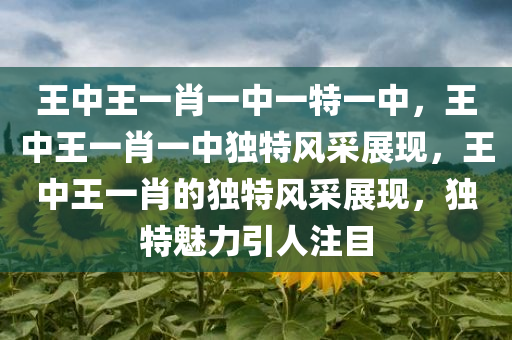 王中王一肖一中一特一中，王中王一肖一中独特风采展现，王中王一肖的独特风采展现，独特魅力引人注目