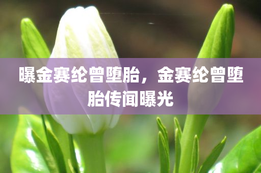 曝金赛纶曾堕胎，金赛纶曾堕胎传闻曝光