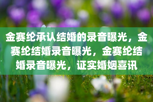 金赛纶承认结婚的录音曝光，金赛纶结婚录音曝光，金赛纶结婚录音曝光，证实婚姻喜讯