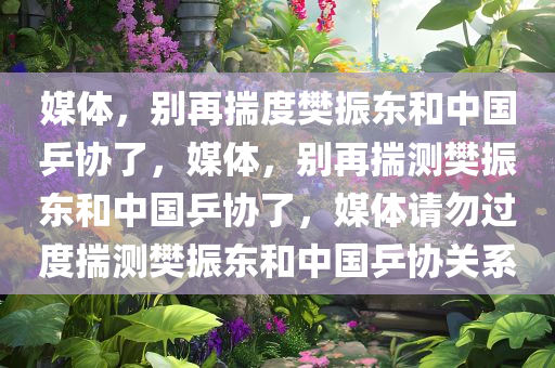 媒体，别再揣度樊振东和中国乒协了，媒体，别再揣测樊振东和中国乒协了，媒体请勿过度揣测樊振东和中国乒协关系