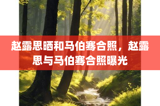 赵露思晒和马伯骞合照，赵露思与马伯骞合照曝光，赵露思与马伯骞合照曝光，两人亲密合照引发关注热议