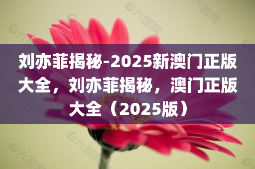 刘亦菲揭秘-2025新澳门正版大全，刘亦菲揭秘，澳门正版大全（2025版），刘亦菲揭秘澳门正版大全（2025版），全新内容曝光