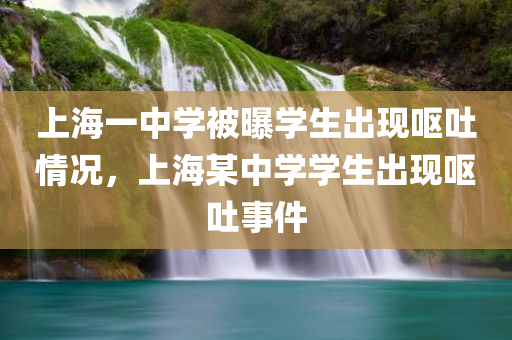 上海一中学被曝学生出现呕吐情况，上海某中学学生出现呕吐事件
