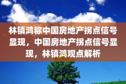 林镇鸿称中国房地产拐点信号显现，中国房地产拐点信号显现，林镇鸿观点解析