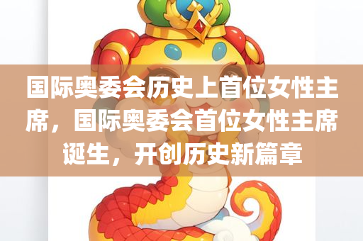 国际奥委会历史上首位女性主席，国际奥委会首位女性主席诞生，开创历史新篇章