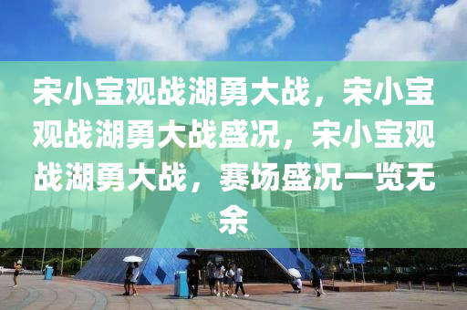 宋小宝观战湖勇大战，宋小宝观战湖勇大战盛况，宋小宝观战湖勇大战，赛场盛况一览无余