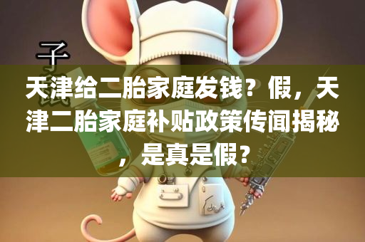 天津给二胎家庭发钱？假，天津二胎家庭补贴政策传闻揭秘，是真是假？，天津二胎家庭补贴政策真相揭秘，传闻是假，家庭补贴究竟如何？