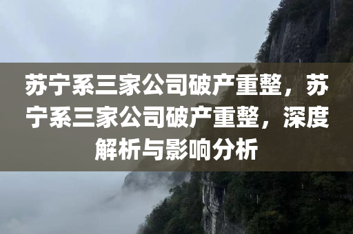 苏宁系三家公司破产重整，苏宁系三家公司破产重整，深度解析与影响分析
