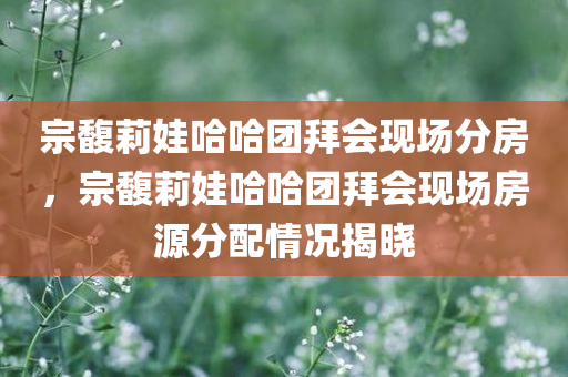 宗馥莉娃哈哈团拜会现场分房，宗馥莉娃哈哈团拜会现场房源分配情况揭晓