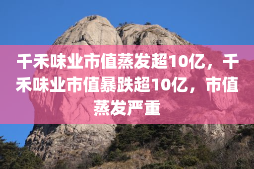 千禾味业市值蒸发超10亿，千禾味业市值暴跌超10亿，市值蒸发严重，千禾味业市值暴跌超10亿，市值蒸发严重引关注